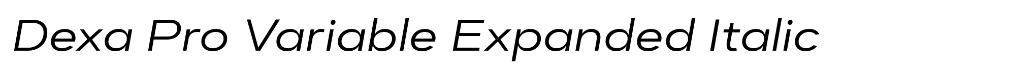 Dexa Pro Variable Expanded Italic image
